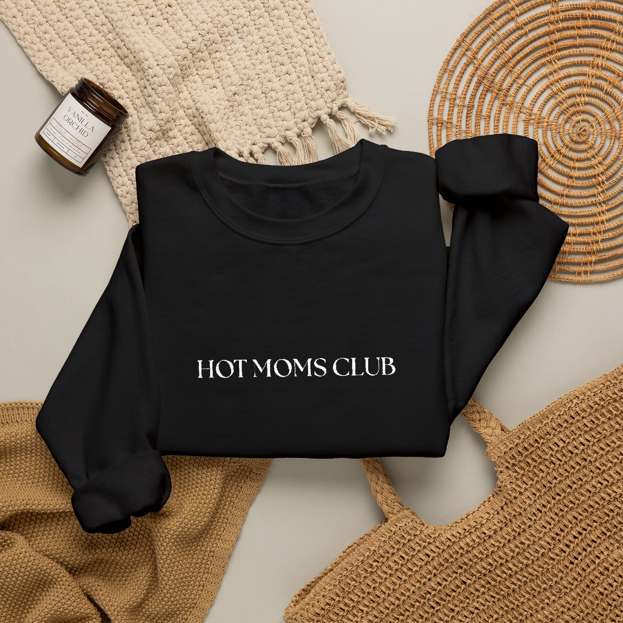 Hot Mom Club Crewneck (Embroidered)