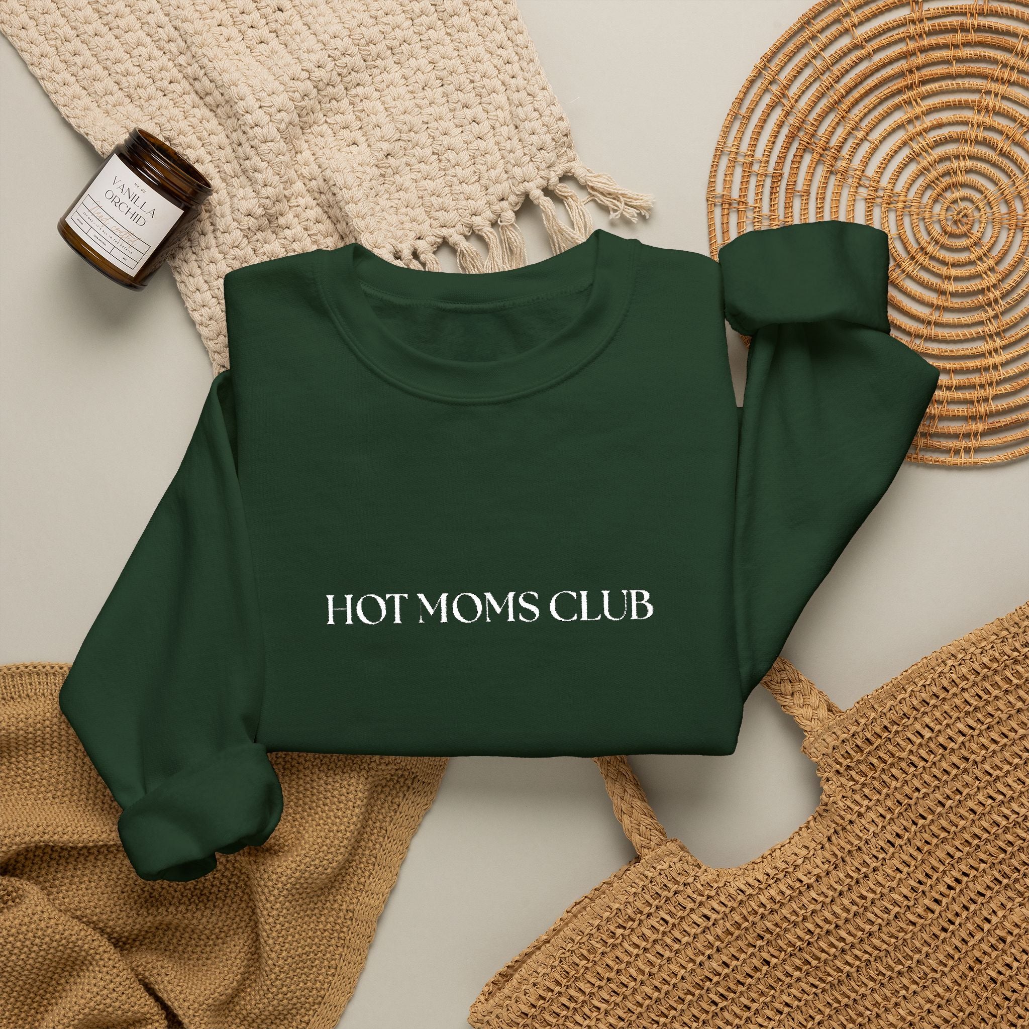 Hot Mom Club Crewneck (Embroidered)