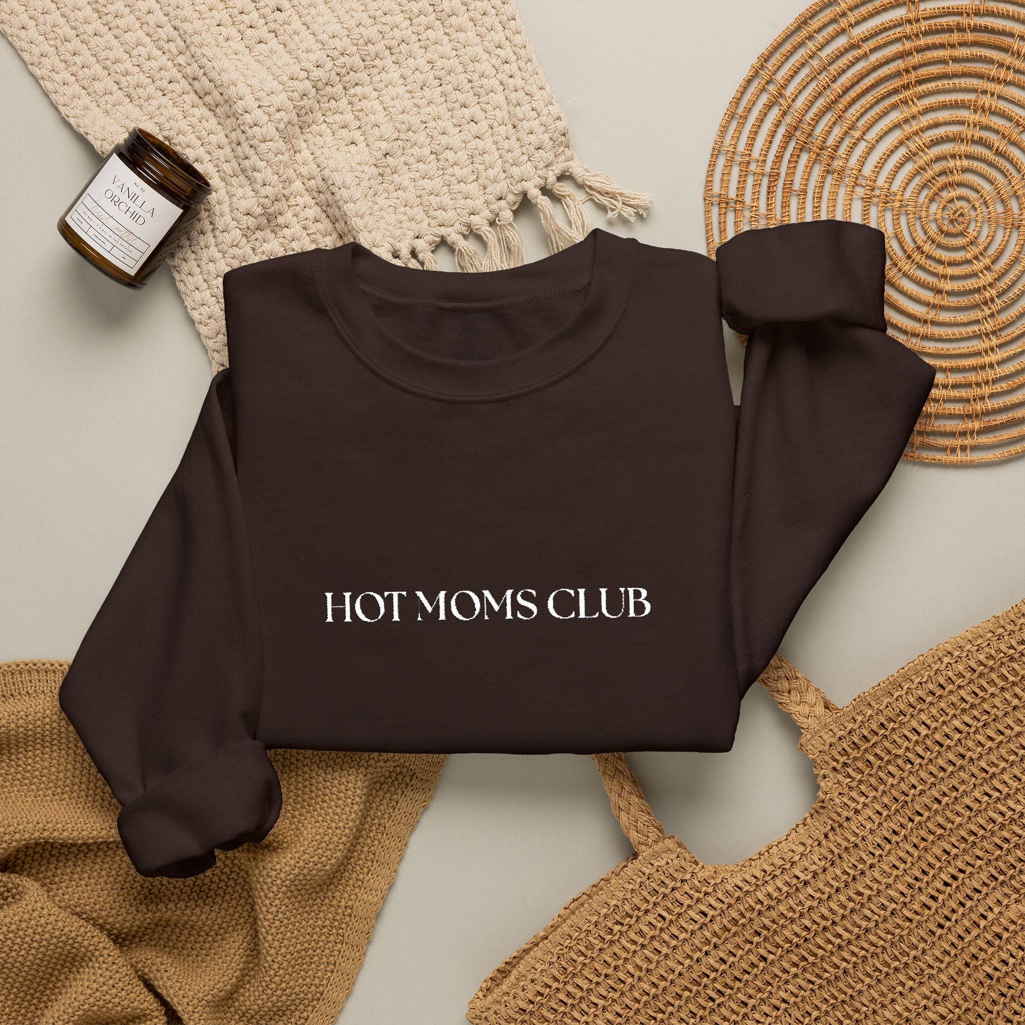 Hot Mom Club Crewneck (Embroidered)
